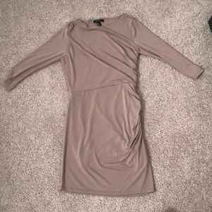 Forever 21 Tan Bodycon Dress Wrap Mini